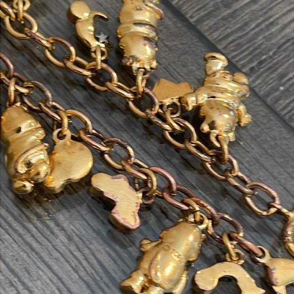 Bradford Exchange Care Bears 24k Gold Plated & Swarovski Charm Bracelet Rare - Picture 10 of 17